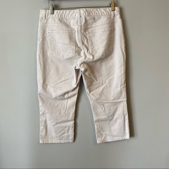 Chaps women’s white denim capri cropped jeans - size 12 - Picture 2 of 13